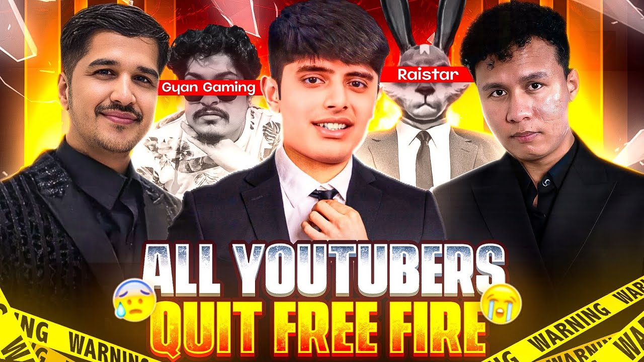 What if ? All Free Fire YouTubers Quit Free Fire 😱 @RaiStar @GyanGaming Quit Free Fire Reality