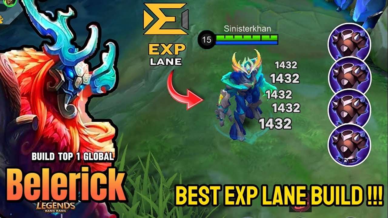 BELERICK BEST EXP LANE BUILD - BUILD TOP 1 GLOBAL BELERICK ~ MLBB