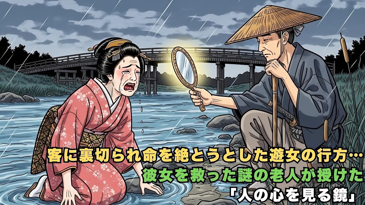 客に裏切られ命を絶とうとした遊女の行方… 彼女を救った謎の老人が授けた「人の心を見る鏡」 | 野談 | 時代劇 | 昔話 | 説話 | 民話