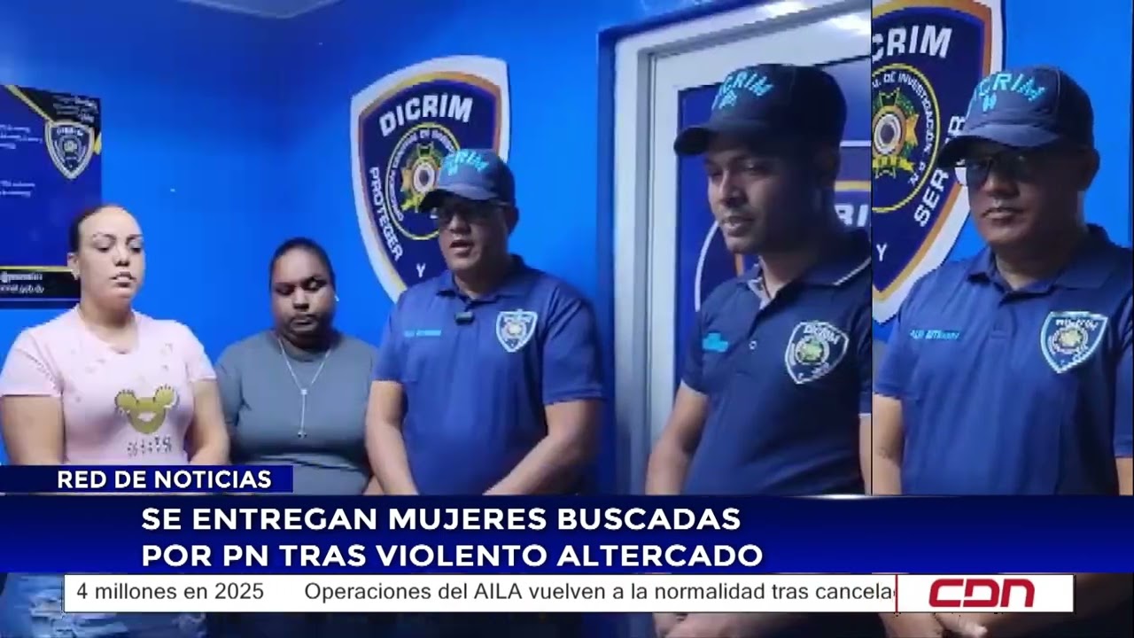 Se entregan mujeres buscadas por PN tras violento altercado