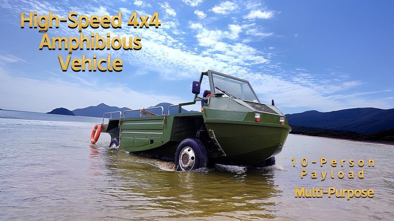4WD Amphibious Vehicle for Land & Water 10Person Payload Multi-Purpose Custom Solutions #amphibious