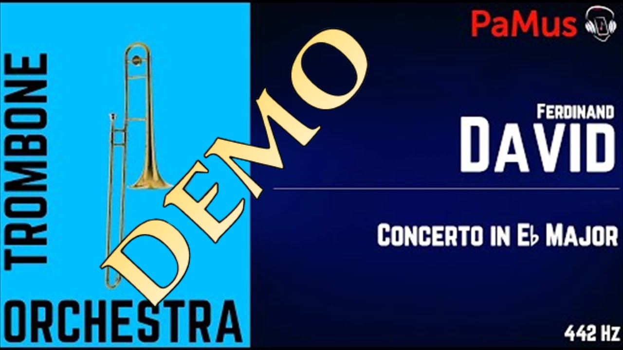 Ferdinand David: Concertino Eb major for Trombone - Orchestra accompaniment 442Hz