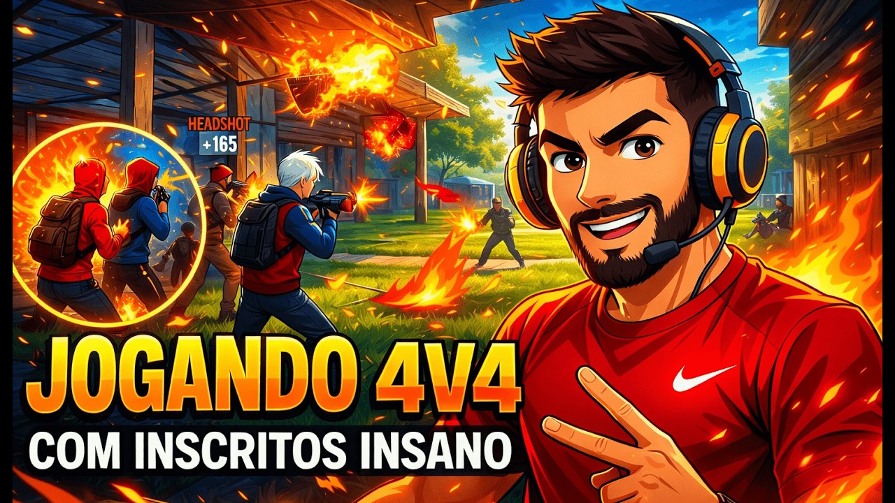 ❤️ FREE FIRE AO VIVO ❤️ 4X4 E 6X6 COM INSCRITOS ❤️ SALA PERSONALIZADA ❤️ JOGANDO COM INSCRITOS❤️
