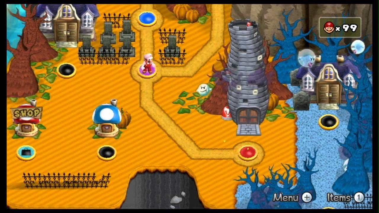 Newer Super Mario Bros. Wii - World 6 - Pumpkin Boneyard