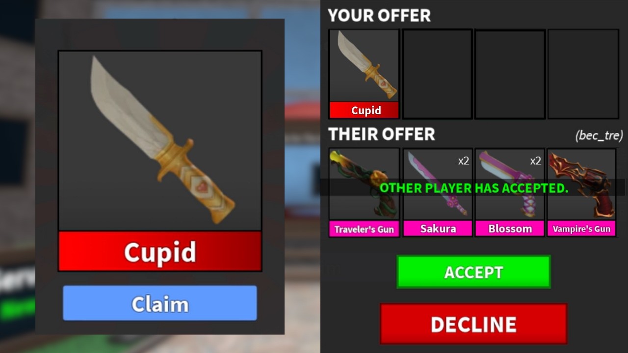 WHAT DO PEOPLE OFFER FOR THE *NEW* CUPID KNIFE COLLECTABLE?! (ROBLOX MM2)