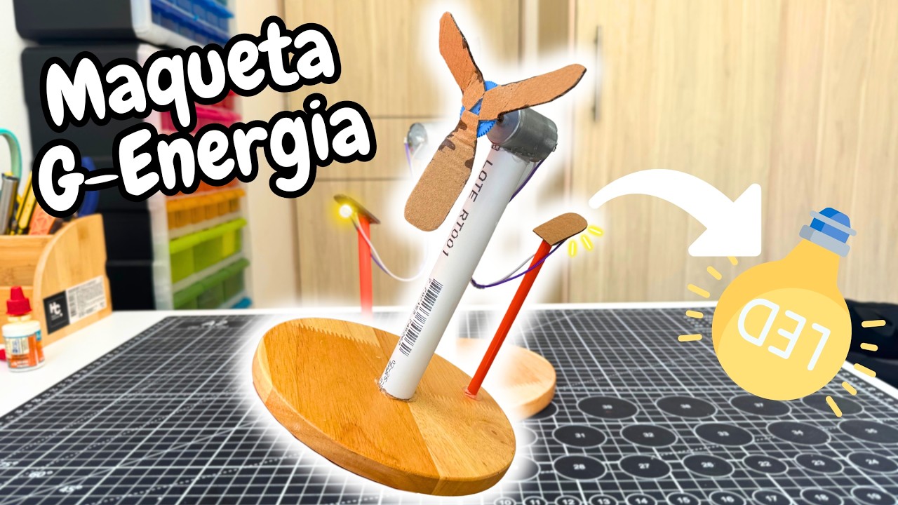 Increíble Maqueta de Energia EOLICA⚡Usando Cartón ⚡