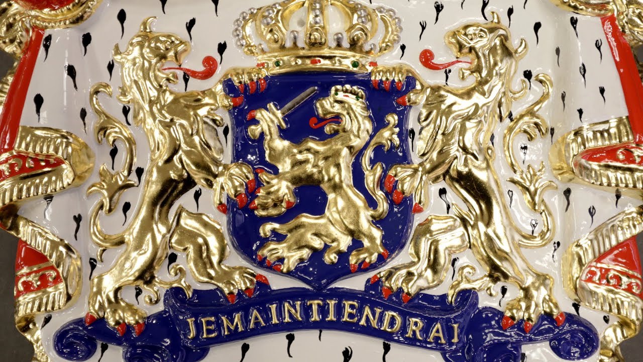 Hofleverancier Wapenschild restaureren met Bladgoud