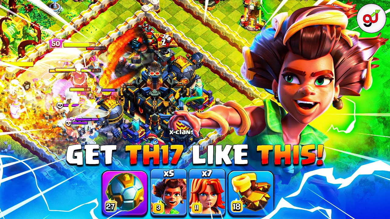 TH17 +320 Easy ⭐️ROOT RIDER DRUID Spam⭐️Legend League TH16 Attack Strategy Clash Of Clans