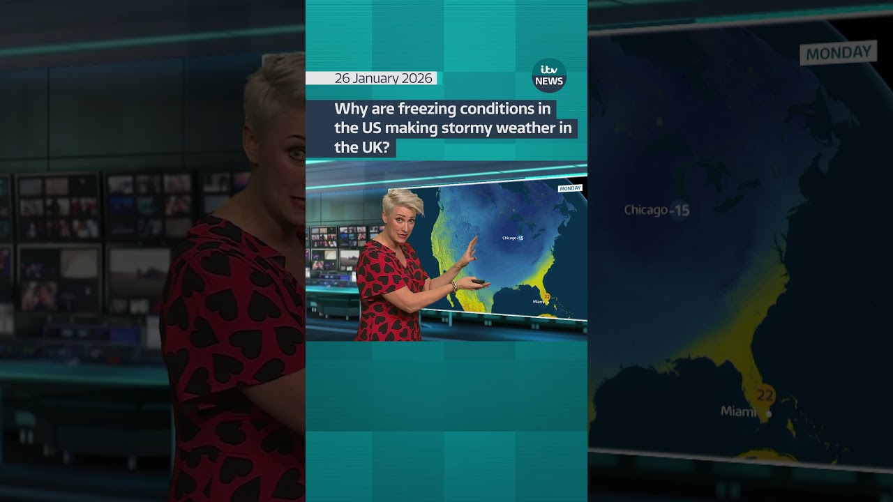 Why are freezing conditions in the US making stormy weather in the UK? | ITV News