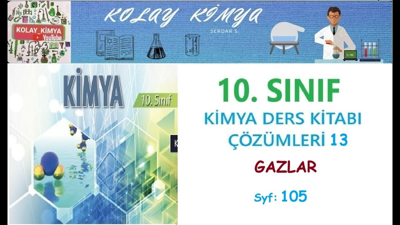 10. sınıf KİMYA ders kitabı çözümleri 13