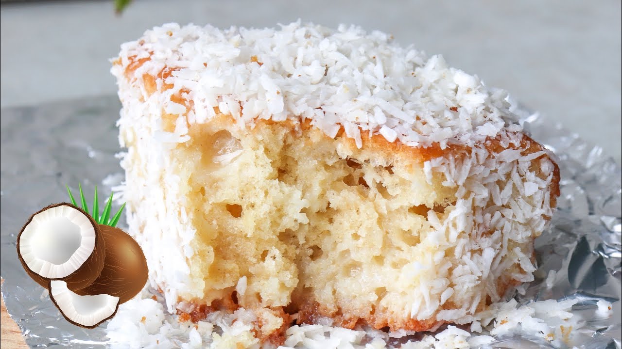 Como hacer el BIZCOCHO de COCO mas JUGOSO! - Receta Facil