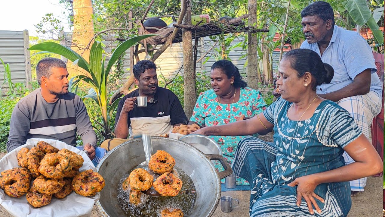 இப்படி வடை சுட்டால் யார் வேணுமெண்டாலும் சாப்பிடலாம் | Our village lifestyle ♥️ | vanni vlog 