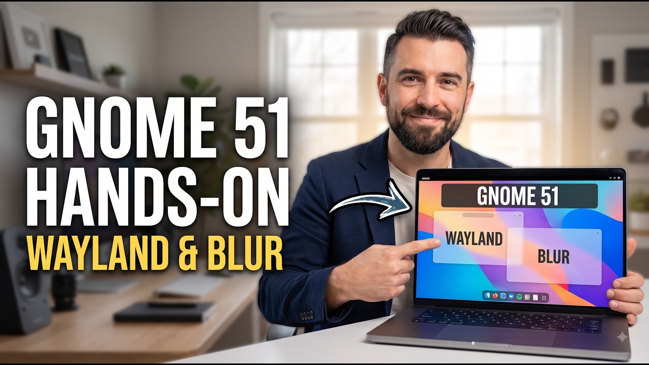 Обзор GNOME 51: Wayland и размытие!