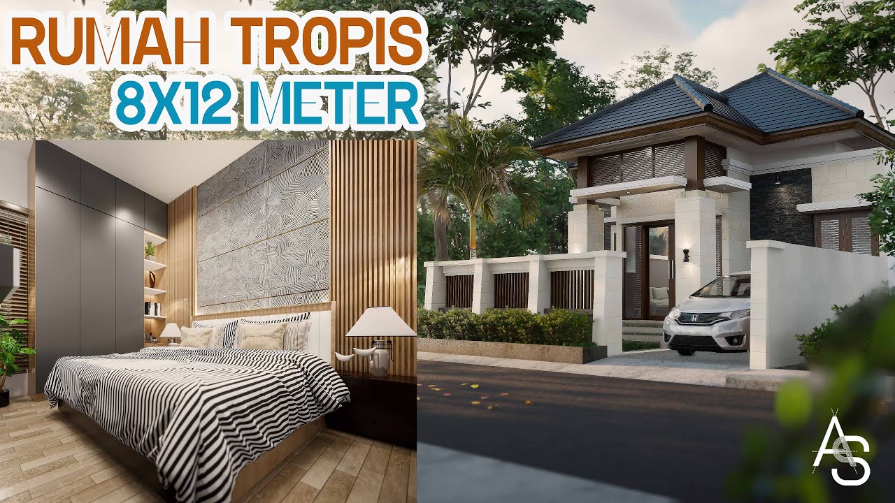 DESAIN RUMAH 8X12  3 KAMAR TIDUR
