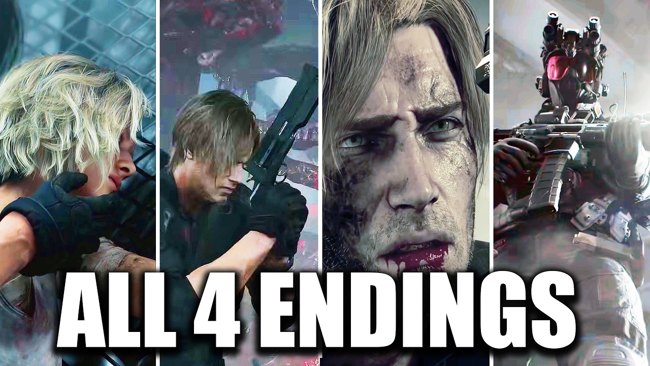 RESIDENT EVIL 9 REQUIEM - All 4 ENDINGS (Leon Die, Good Ending,Post Credit Future Scene, Scene BSAA)