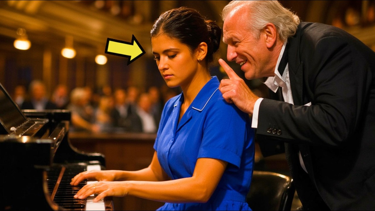 MANDARAM A FAXINEIRA TOCAR PIANO COM FORMA DE PIADA… MAS ELA SURPREENDEU A TODOS