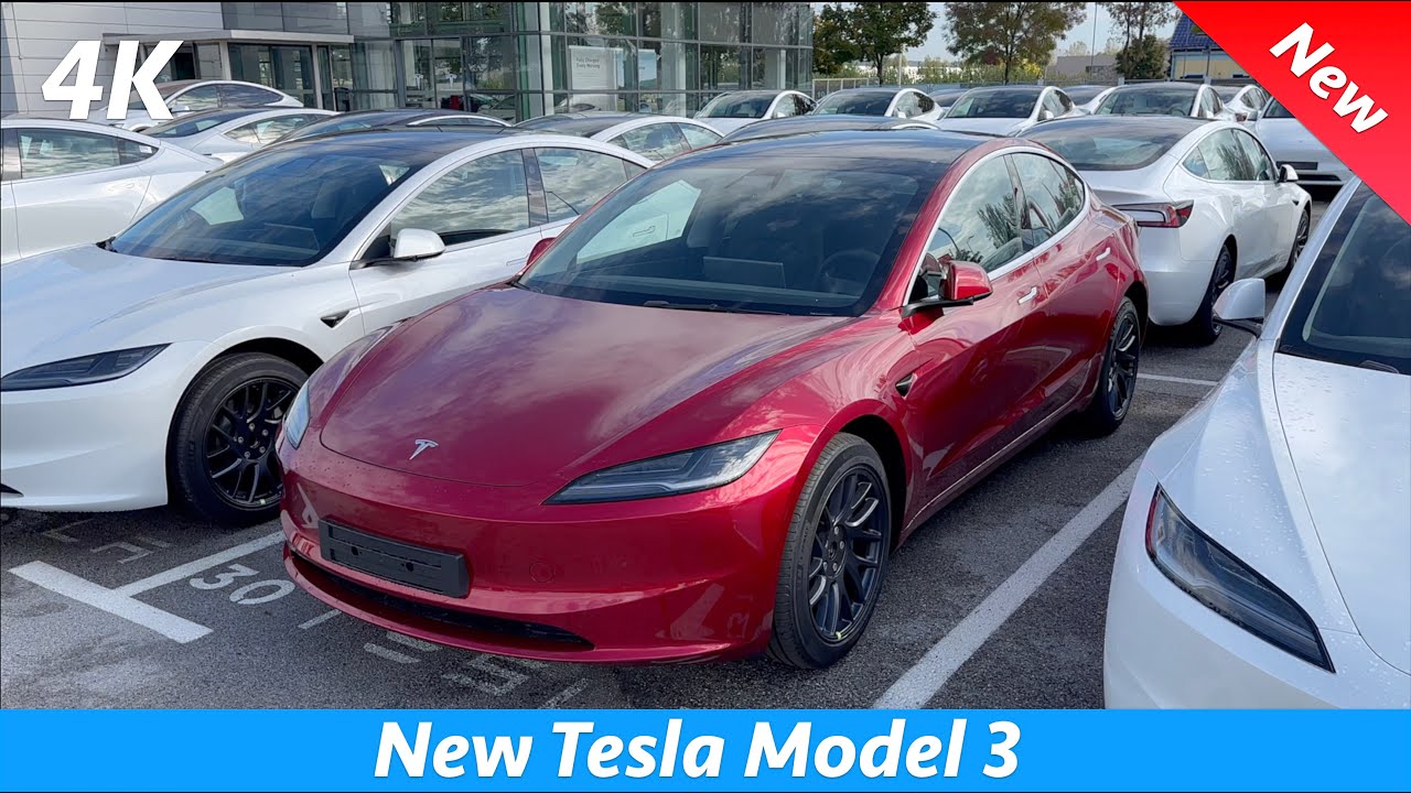 Tesla Model 3 2024 - First deliveries start in Europe (I spotted A NEW CHANGE in the RWD interior!)