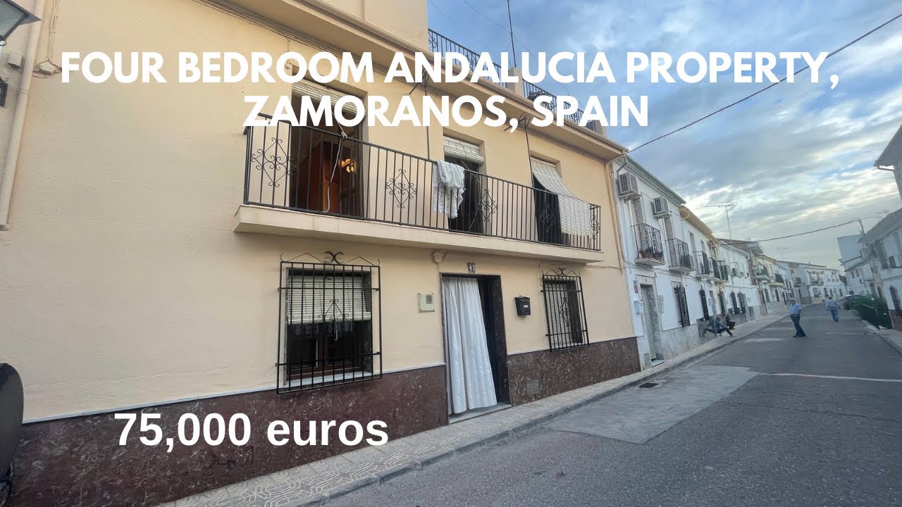 Andalucia Property for Sale Spain, 4 bedrooms 2 bathrooms in Zamoranos 75,000 euros