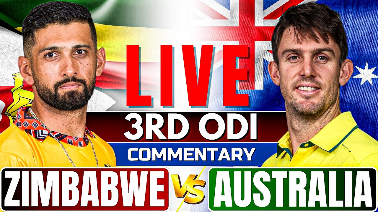 🔴Live: Australia vs Zimbabwe | 3rd ODI | Live Score & Commentary | Live cricket match today