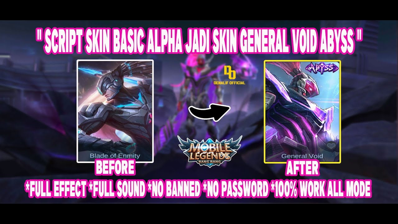 ALPHA ABYSS SKIN SCRIPT | FIX NO BUG FULL EFFECT & SOUND WORK ALL MODE 100%  MLBB PATCH NEW