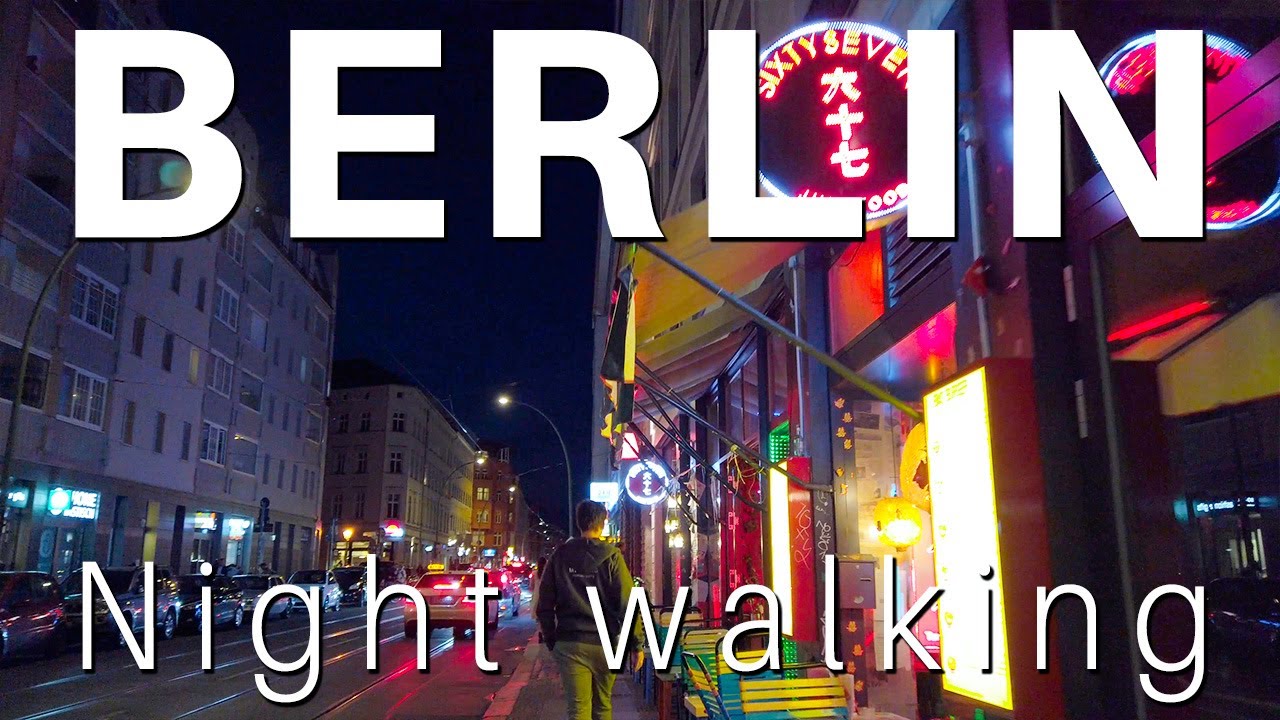 Berlin Night walking 🇩🇪 [4K] (Mitte, Rosenthaler Platz) Germany 2019