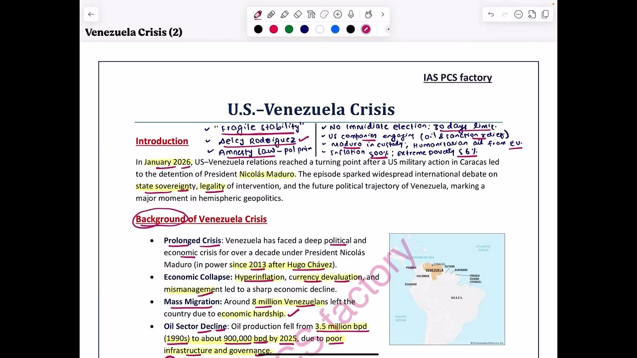 Venezuela Crisis (वेनेज़ुएला संकट).. US intervention 