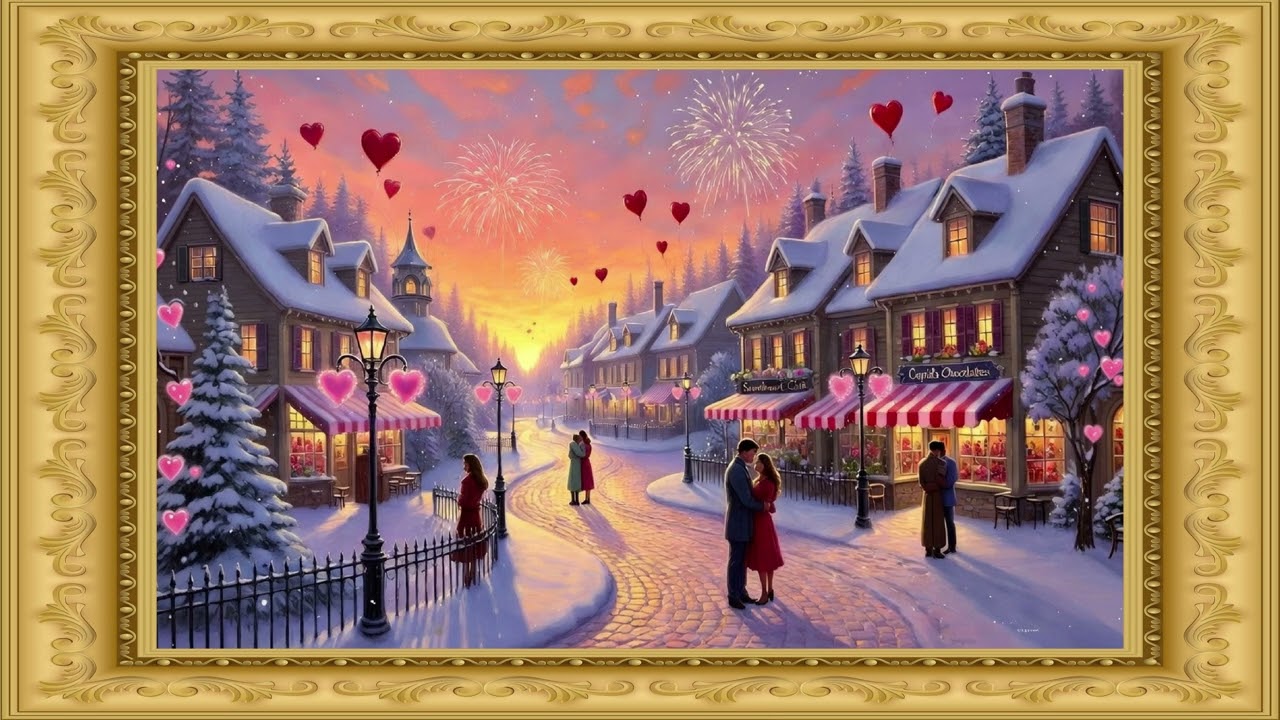 Screensaver For Your Tv Romantic Valentine’s Village
