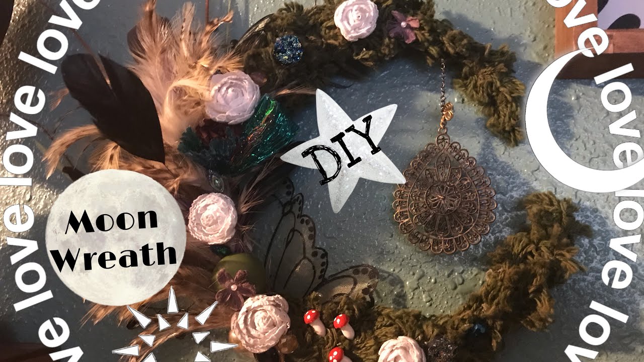 Crescent Moon Wreath (dIY)🌙 #crescentmoon