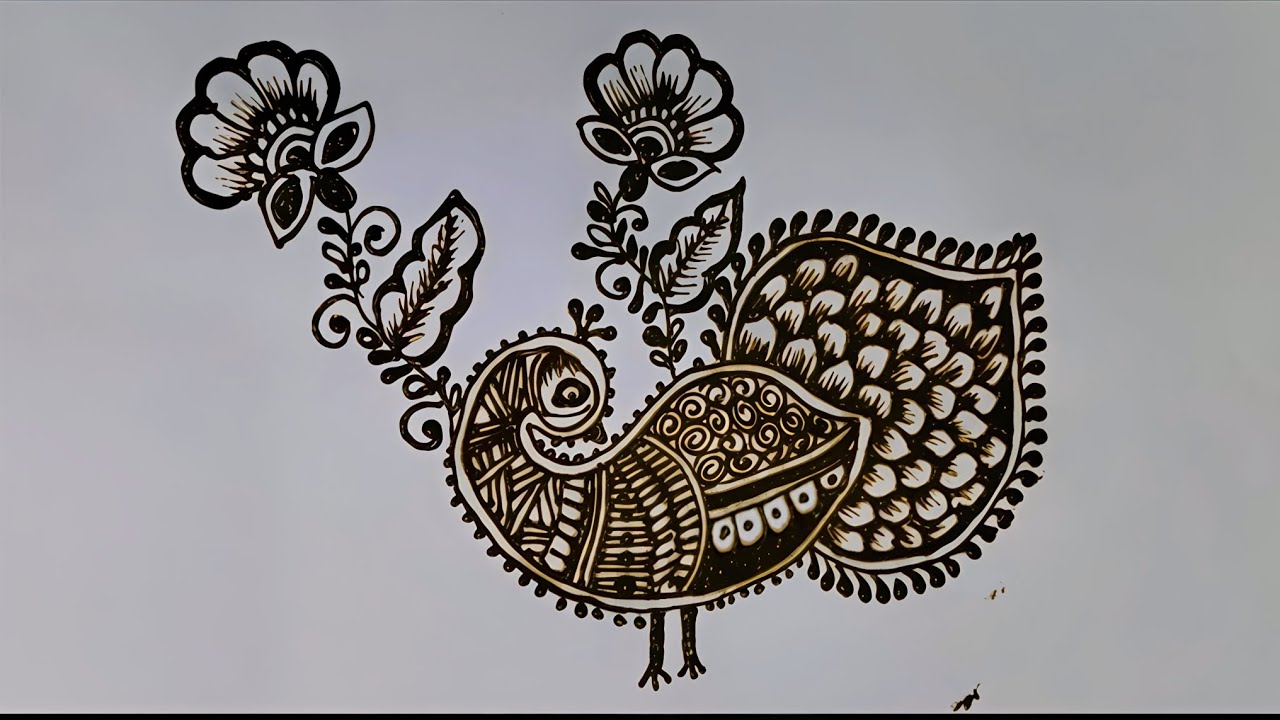 Peacock 🦚 Mehndi Tattoo | #mehndi #hennadesign #henna #mehandi  #hennaart #hennatattoodesign 