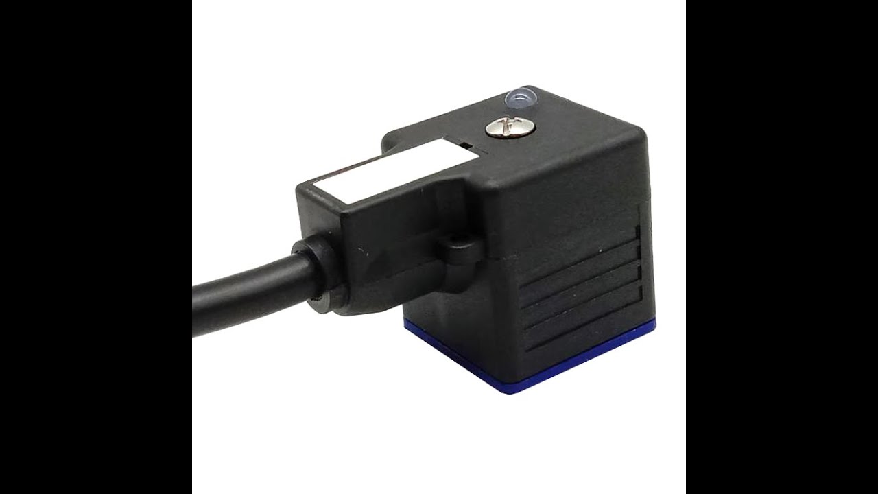 DIN 43650 Form A Molded Cable Solenoid Valve Coil Socket Plug Connector IP65 DIN43650A DIN 43650A