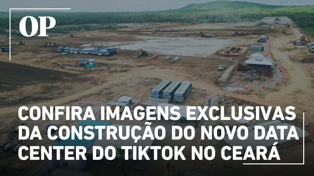 Confira imagens exclusivas da construção do novo Data Center do TikTok no Ceará
