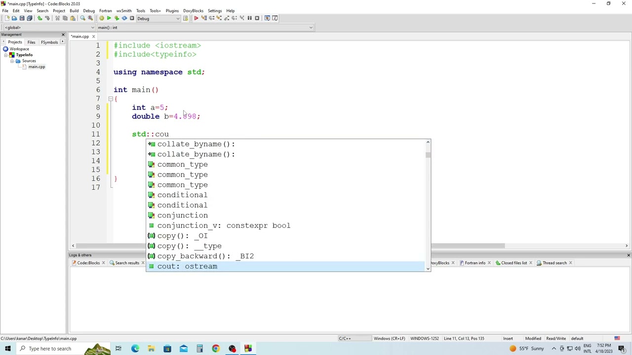 Type Id in C++ Lesson 35 HD