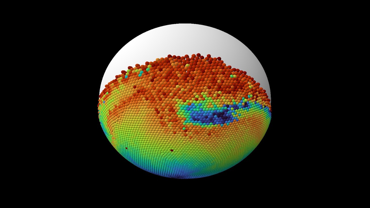 Longer version of continuous Rayleigh-Taylor instability on the sphere