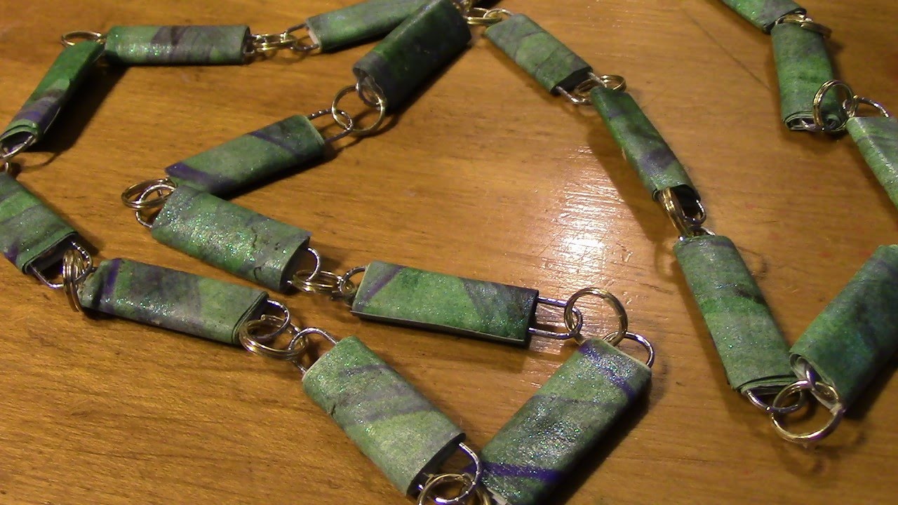 How to Make Marbled Paper Clip Beads