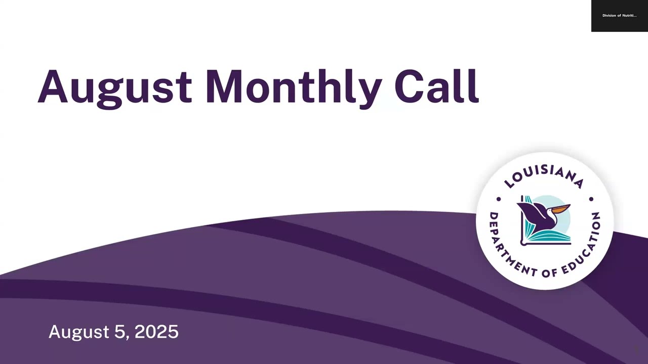 SFS - August Monthly Call - August 5, 2025