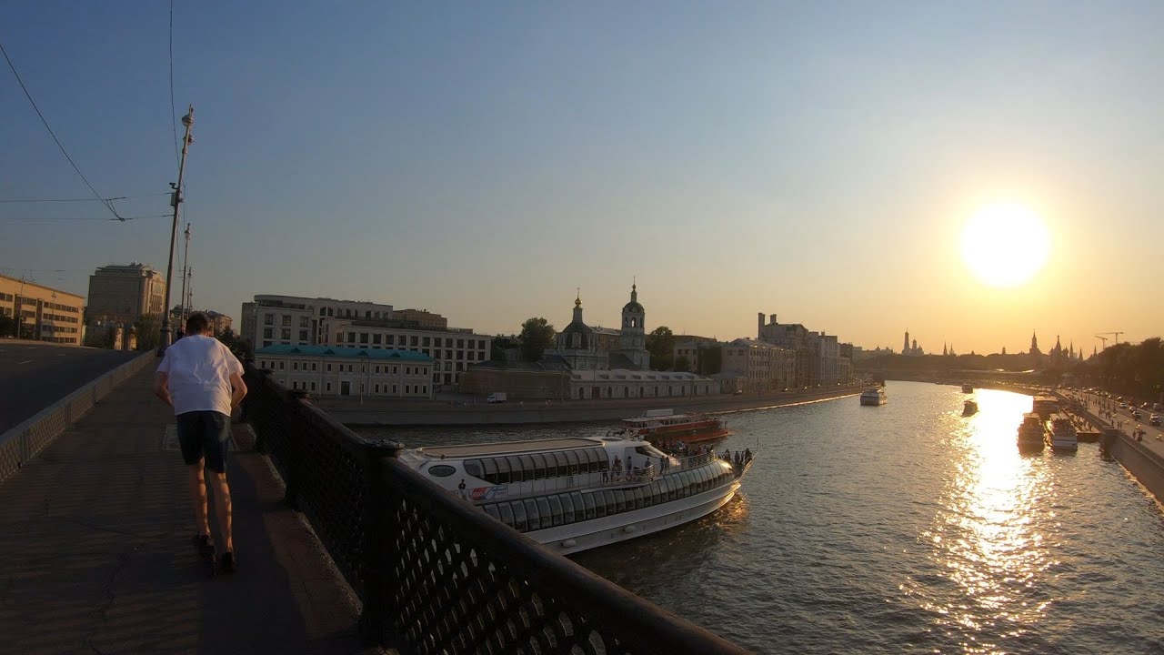 ⁴ᴷ⁵⁰ Cycling Moscow: Moscow Center from Belorusskaya Metro St. to Oktyabr'skaya Metro St.