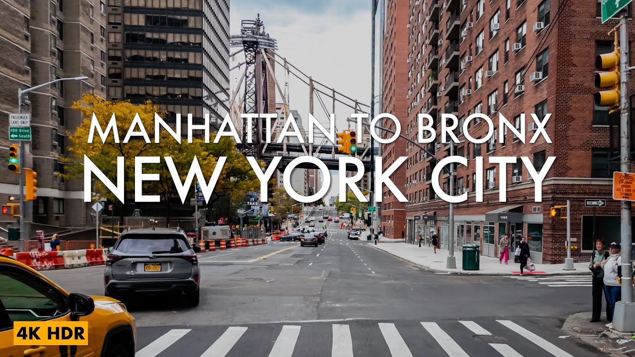 New York City 4K Drive | Manhattan &rarr; Bronx via FDR Drive (Weekend)