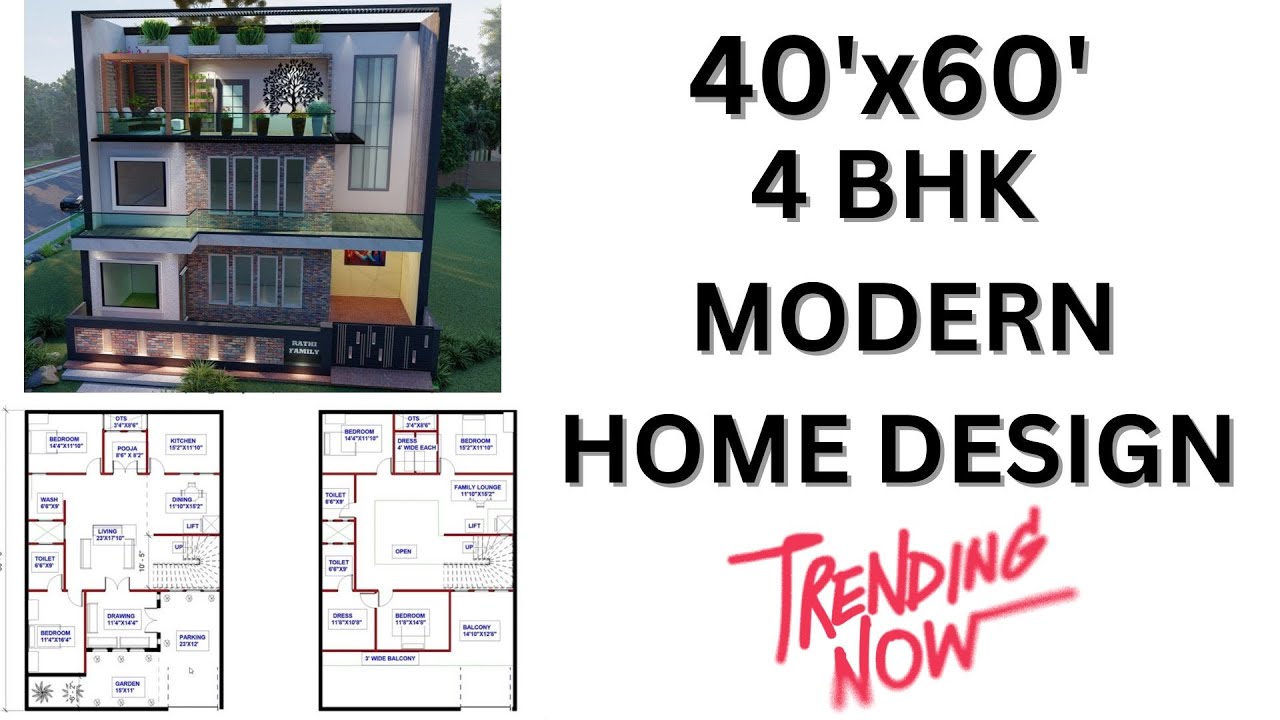40 x 60 house plans |4bhk house design |2400 sq ft house plans 4 bedrooms