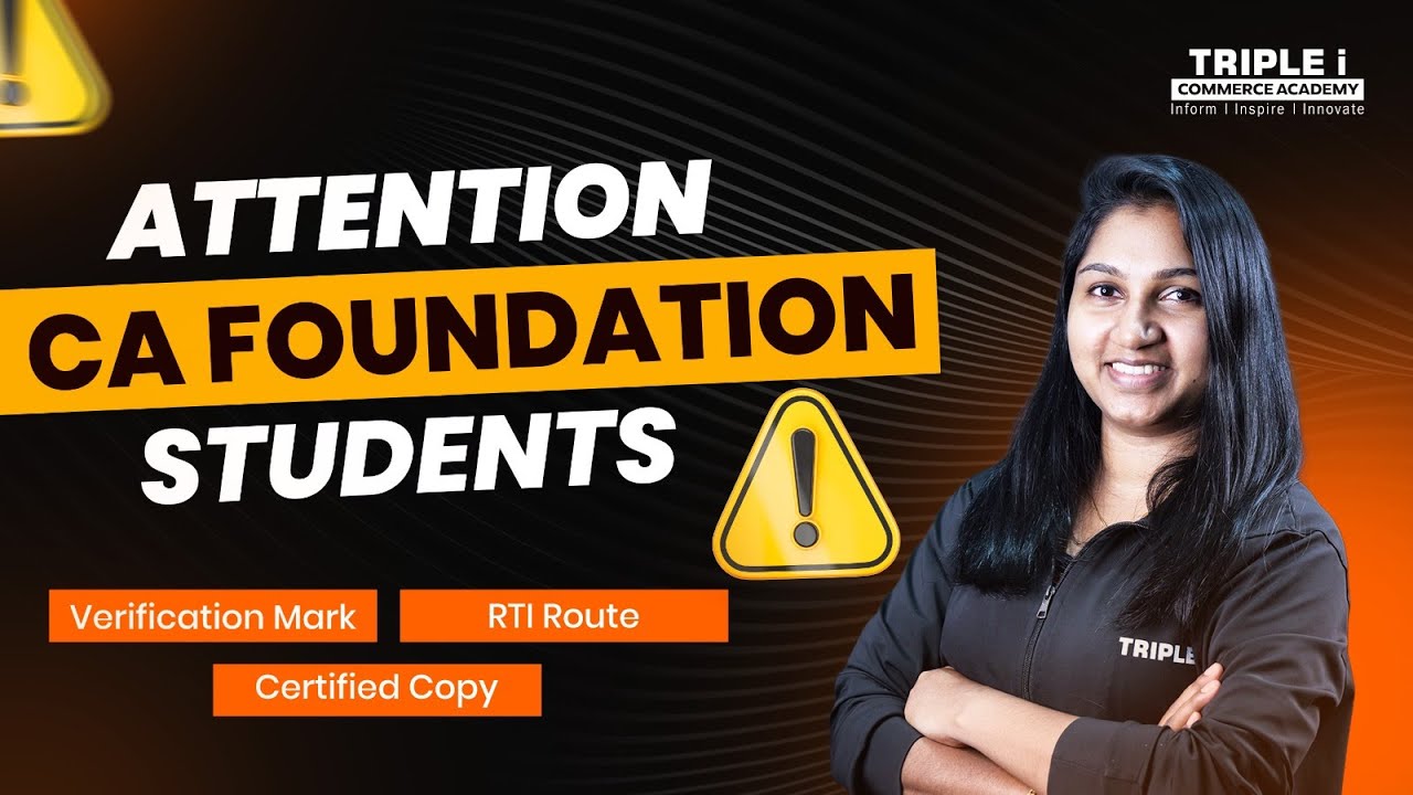 ICAI Online Verification Of Mark | Certified Copies And RTI Route | CA Foundation | Triple i