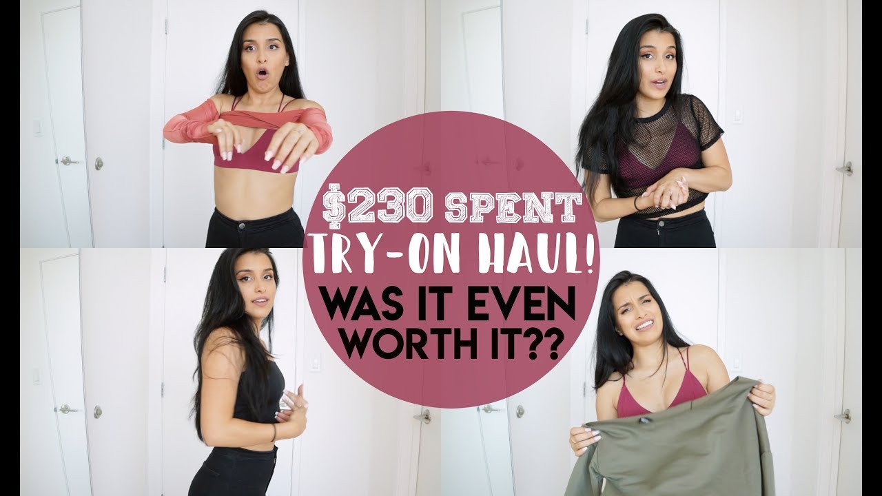 I SPENT $230 ON PRETTYLITTLETHING.... WORTH IT?? 🙄 | TRY-ON CLOTHING HAUL 2017