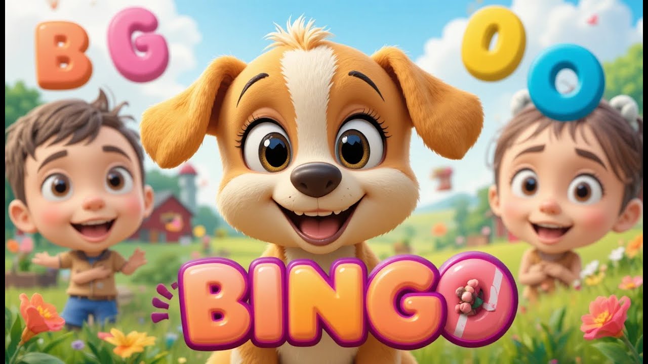 🐶🎶 BINGO, THE HAPPY PUP | Fun Dog Nursery Rhyme for Kids 🎶🐶