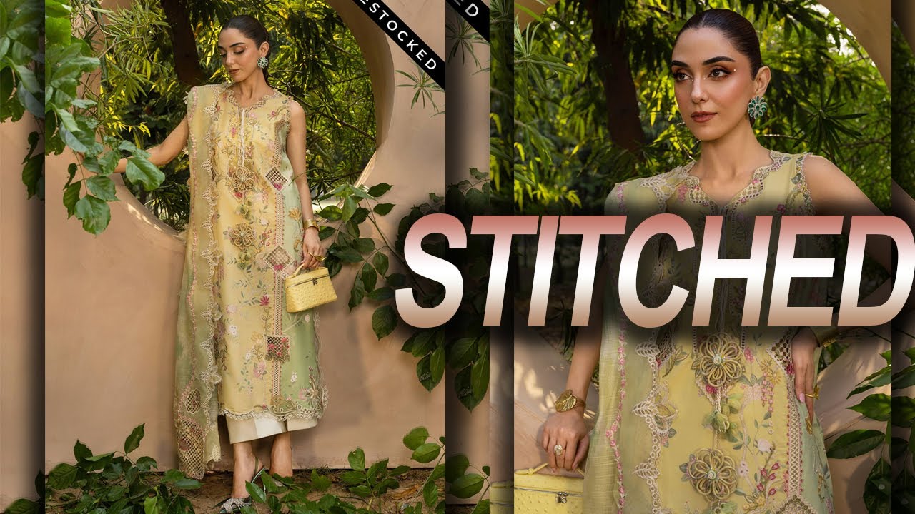 Crimson Embroidered Collection 2025 | STITCHED Dress | Code BONJOUR AND BLOOM