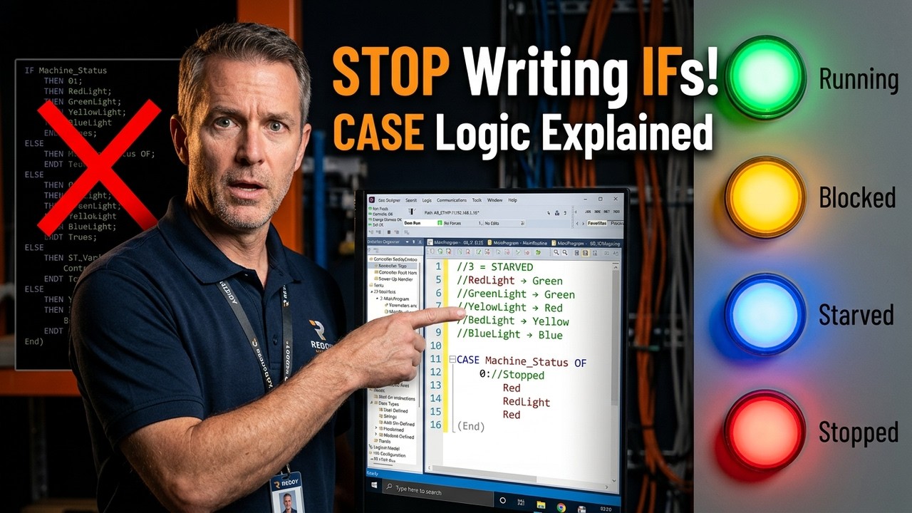 CASE Logic in Structured Text  PLC Running, Block