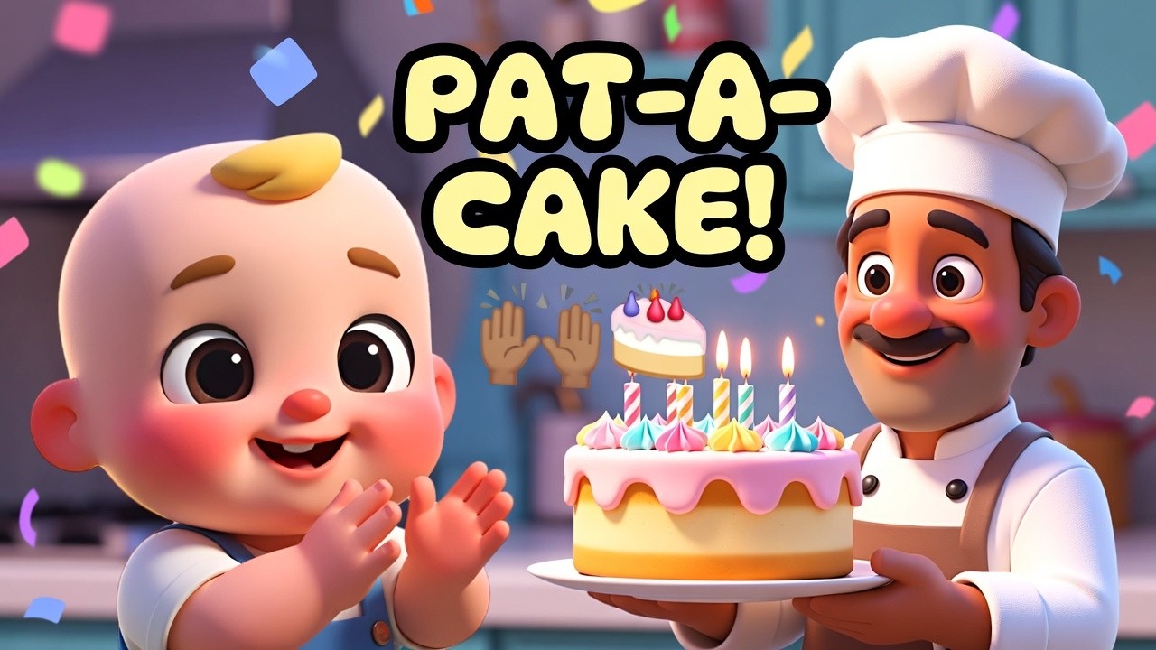 Pat a Cake Song 👏🍰  Clap & Bake Nursery Rhyme for Toddlers  Fun Action Kids Song