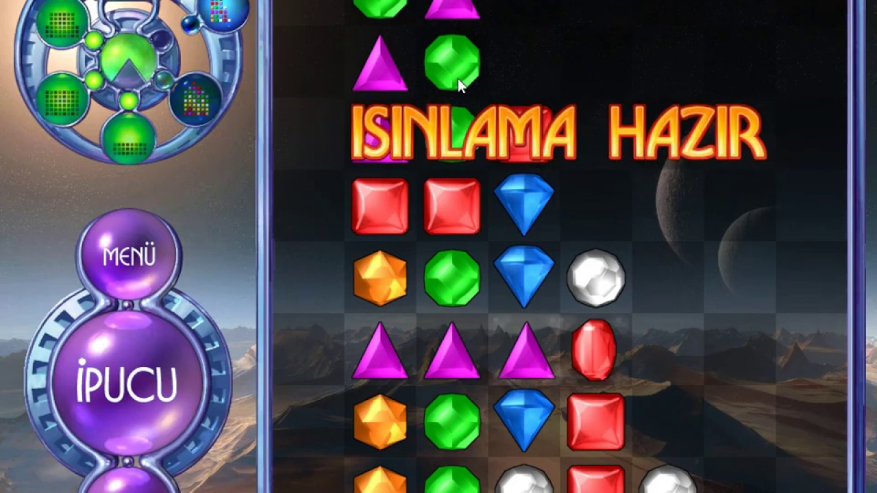 Bejeweled 2 Deluxe Turkish Language Mod Showcase - Puzzle Mode Longplay