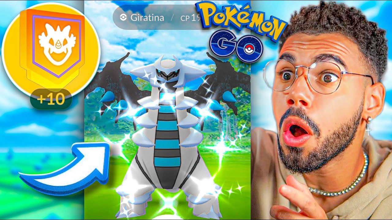 ACONTECEU DE NOVO… A FORMA *SHINY* MAIS FRACA DO GIRATINA… 🤡🤯😍 #pokemongo