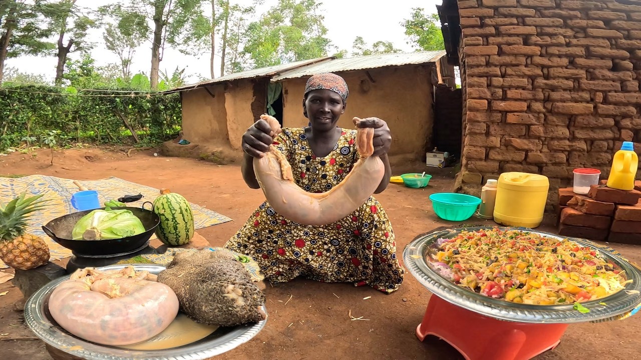 Traditional African Recipes| Smoke Free Delicious Cow Stomach Recipe 😋| Village Cooking 