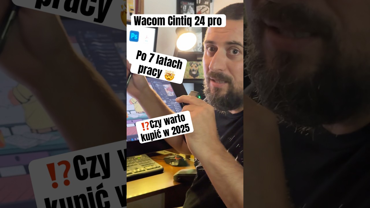 Tablet Wacom Cintiq 24 pro po 7 LATACH!🤯 Czy warto kupić w 2025? #wacom #wacomcintiq #rysowanie