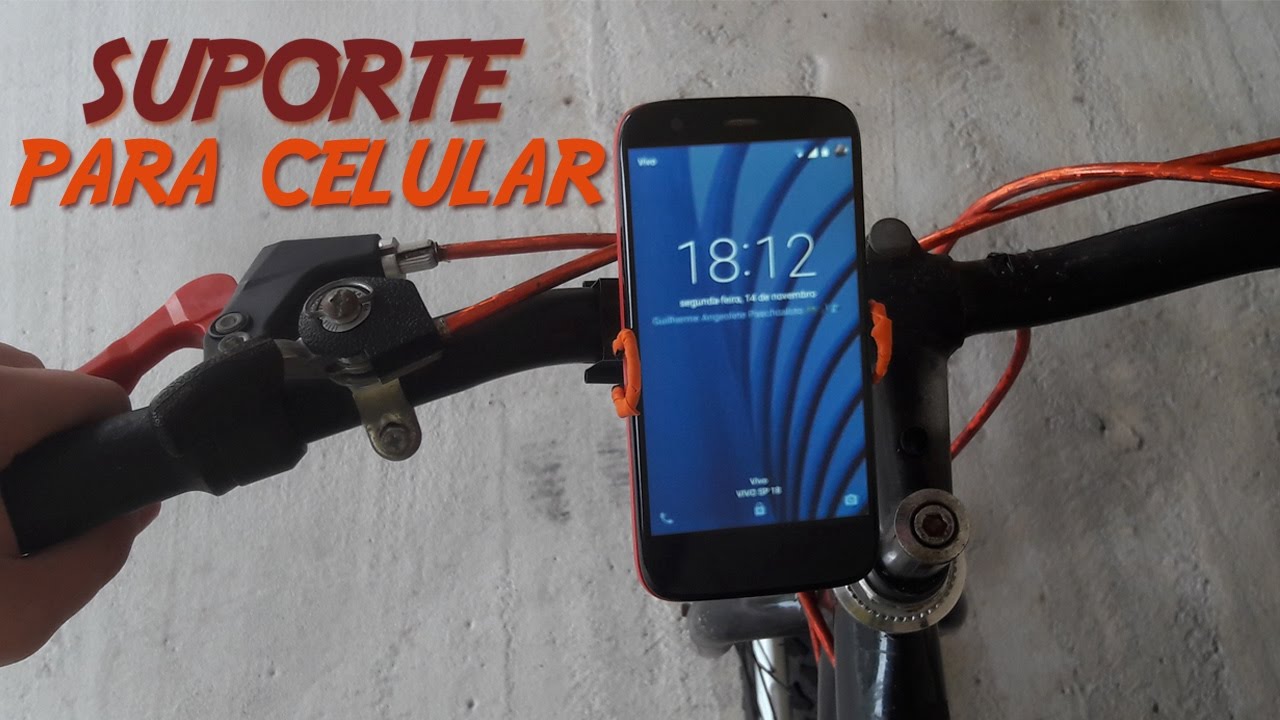 Como fazer um suporte para celular caseiro(coloque o celular na bicicleta)