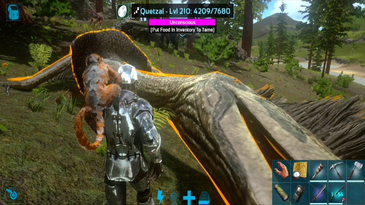 Ark Mobile - How To Easy & Fast Tame Quetzal (No Whistle Command/No Grappling Hook) | Quetzal Taming